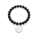 Labrador Retriever Matte Onyx Bracelet