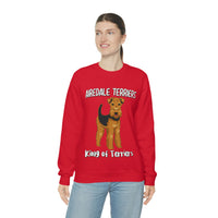 Airedale Terrier Unisex Heavy Blend Crewneck Sweatshirt, S - 3XL, 6 Colors, Loose Fit, FREE Shipping, Made in USA!!