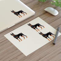 Doberman Pinscher Sticker Sheets, 2 Image Sizes, 3 Image Surfaces, Water Resistant Vinyl, FREE Shipping, Made in USA!!