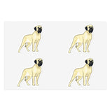 Mastiff Sticker Sheets, Matte Finish, One Sheet Per Order, Waterproof, Indoor and Outdoor, 2 Sizes, Made in the USA!!