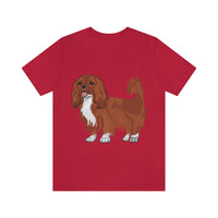 Ruby Cavalier King Charles Spaniel Unisex Jersey Short Sleeve Tee, 14 Colors, 100% Cotton, XS - 3XL, FREE Shipping, Made in USA!!