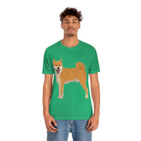 Shiba Inu Unisex Jersey Short Sleeve Tee, S - 3XL, 16 Colors, 100% Cotton, Light Fabric, FREE Shipping, Made in USA!!