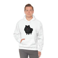 Black Pomeranian Unisex Heavy Blend™ Hooded Sweatshirt, S - 3XL, 6 Colors, Cotton/Polyester, FREE Shipping, Made in USA!!