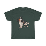 Tricolor Cavalier King Charles Spaniel Unisex Heavy Cotton Tee