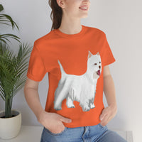 West Highland White Terrier Unisex Jersey Short Sleeve Tee, S - 3XL, Cotton, Light Fabric, FREE Shipping, Made in USA!!