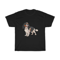 Tricolor Cavalier King Charles Spaniel Unisex Heavy Cotton Tee