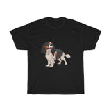 Tricolor Cavalier King Charles Spaniel Unisex Heavy Cotton Tee