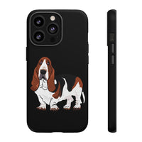 Basset Hound Tough Cases, 33 Sizes, Google, Samsung, iPhone, Matte or Glossy, Impact Resistant, Dual Layer Case, FREE Shipping, Made in USA!!