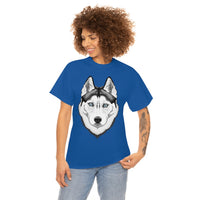 Siberian Husky Unisex Heavy Cotton Tee, S - 5XL, 12 Colors, Light Fabric, FREE Shipping, Made in USA!!