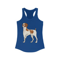 Brittany Dog Women's Ideal Racerback Tank, S-2XL, 8 Colors, Made in the USA!!