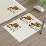 Bulldog Sticker Sheets, 2 Image Sizes, 3 Image Surfaces, Water Resistant Vinyl, FREE Shipping, Made in USA!!