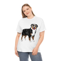 Australian Shepherd Unisex Heavy Cotton Tee, S-5XL, 12 Colors, 100% Cotton, Light Fabric, FREE Shipping, Made in USA!!