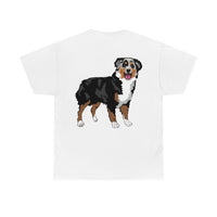 Australian Shepherd Unisex Heavy Cotton Tee, S-5XL, 12 Colors, 100% Cotton, Light Fabric, FREE Shipping, Made in USA!!