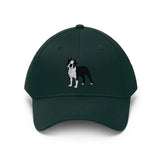 Boston Terrier Unisex Twill Hat, Cotton Twill, Adjustable Velcro Closure, FREE Shipping, Made in USA!!
