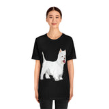 West Highland White Terrier Unisex Jersey Short Sleeve Tee, S - 3XL, Cotton, Light Fabric, FREE Shipping, Made in USA!!