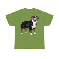 Australian Shepherd Unisex Heavy Cotton Tee, S-5XL, 12 Colors, 100% Cotton, Light Fabric, FREE Shipping, Made in USA!!