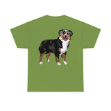 Australian Shepherd Unisex Heavy Cotton Tee, S-5XL, 12 Colors, 100% Cotton, Light Fabric, FREE Shipping, Made in USA!!
