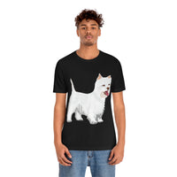 West Highland White Terrier Unisex Jersey Short Sleeve Tee, S - 3XL, Cotton, Light Fabric, FREE Shipping, Made in USA!!