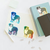 Bernese Mountain Dog Sticker Sheets, 2 Image Sizes, 3 Image Surfaces, Water Resistant Vinyl, FREE Shipping, Made in USA!!