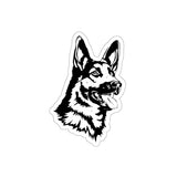 German Shepherd Die-Cut Stickers,  Water Resistant Vinyl, 5 Sizes, Matte Finish, Indoor/Outdoor, FREE Shipping, Made in USA!!