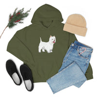 West Highland White Terrier Unisex Heavy Blend™ Hooded Sweatshirt, S - 5XL, Cotton/Polyester, FREE Shipping, Made in USA!!