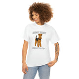 Airedale Terrier Unisex Heavy Cotton Tee, S - 5XL, 14 Colors, Light Fabric, FREE Shipping, Made in USA!!