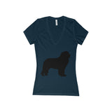 Newfoundland Women's Jersey Short Sleeve Deep V-Neck Tee