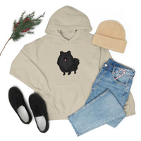 Black Pomeranian Unisex Heavy Blend™ Hooded Sweatshirt, S - 3XL, 6 Colors, Cotton/Polyester, FREE Shipping, Made in USA!!
