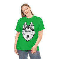 Siberian Husky Unisex Heavy Cotton Tee, S - 5XL, 12 Colors, Light Fabric, FREE Shipping, Made in USA!!