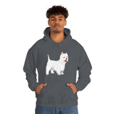 West Highland White Terrier Unisex Heavy Blend™ Hooded Sweatshirt, S - 5XL, Cotton/Polyester, FREE Shipping, Made in USA!!