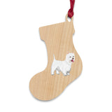 West Highland White Terrier Wooden Ornaments, 6 Shapes, Solid Wood, Magnetic Back, FREE Shipping, Made in USA!!