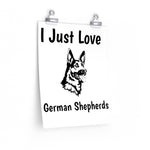 German Shepherd Premium Matte vertical posters, 7 Sizes, Matte Finish, Museum Grade Paper, FREE Shipping, Made in USA!!