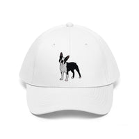 Boston Terrier Unisex Twill Hat, Cotton Twill, Adjustable Velcro Closure, FREE Shipping, Made in USA!!