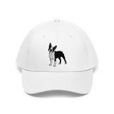 Boston Terrier Unisex Twill Hat, Cotton Twill, Adjustable Velcro Closure, FREE Shipping, Made in USA!!