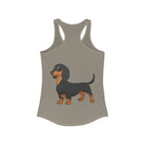 Dachshund  Women's Ideal Racerback Tank, XS - 2XL, 8 Colors, Soft Cotton/Polyester, Extra Light Fabric, FREE Shipping, Made in USA!!