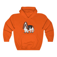 Basset Hound Unisex Heavy Blend™ Hooded Sweatshirt, Cotton& Polyester, S - 5XL, 12 Colors, FREE Shipping, Made in USA!!