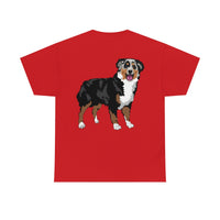 Australian Shepherd Unisex Heavy Cotton Tee, S-5XL, 12 Colors, 100% Cotton, Light Fabric, FREE Shipping, Made in USA!!