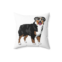 Australian Shepherd Spun Polyester Square Pillow