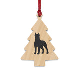 Cane Corso Wooden Christmas Ornaments, Solid Wood, 6 Shapes, Magnetic Back, Comes with Ribbon, Made in the USA!!