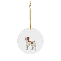 Brittany Dog Ceramic Ornaments