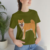 Shiba Inu Unisex Jersey Short Sleeve Tee, S - 3XL, 16 Colors, 100% Cotton, Light Fabric, FREE Shipping, Made in USA!!