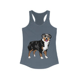 Australian Shepherd Women's Ideal Racerback Tank, XS-2XL, 15 Colors, Slim Fit, Extra LIght Fabric, FREE Shipping, Made in USA!!