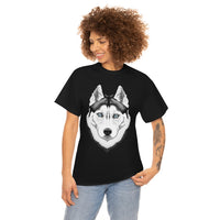 Siberian Husky Unisex Heavy Cotton Tee, S - 5XL, 12 Colors, Light Fabric, FREE Shipping, Made in USA!!