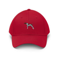 German Shorthaired Pointer Unisex Twill Hat, Cotton Twill, Adjustable Velcro Closure, FREE Shipping, Made in USA!!