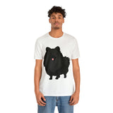 Black Pomeranian Unisex Jersey Short Sleeve Tee, S - 3XL, 16 Colors, Cotton, Light Fabric, FREE Shipping, Made in USA!!