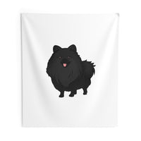 Black Pomeranian Indoor Wall Tapestries, 8 Sizes, Polyester, FREE Shipping!!