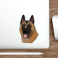 Belgian Malinois Die-Cut Stickers, Water Resistant Vinyl, 5 Sizes, Matte Finish, Indoory/Outdoor, FREE Shipping, Made in USA!!