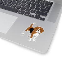 Beagle Kiss-Cut Stickers, Indoor/Outdoor Use, 4 Sizes, White or Transparent, FREE Shipping, Made in USA!!