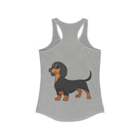 Dachshund  Women's Ideal Racerback Tank, XS - 2XL, 8 Colors, Soft Cotton/Polyester, Extra Light Fabric, FREE Shipping, Made in USA!!