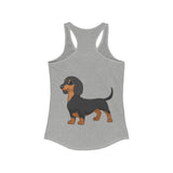 Dachshund  Women's Ideal Racerback Tank, XS - 2XL, 8 Colors, Soft Cotton/Polyester, Extra Light Fabric, FREE Shipping, Made in USA!!